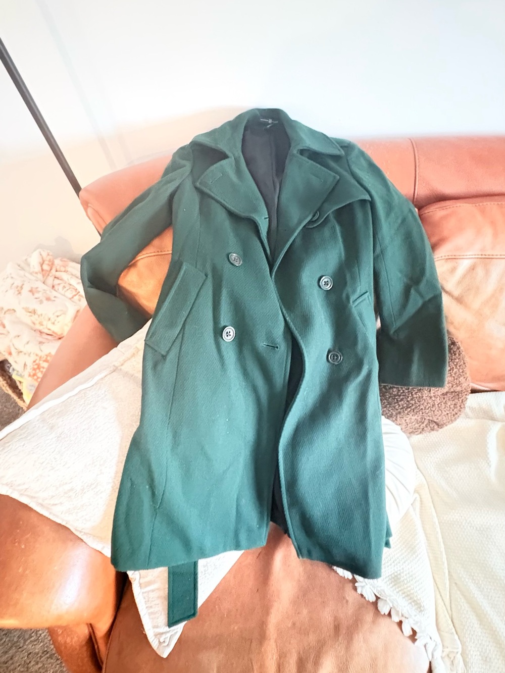 GAP Forest Green Double-Breasted Pea Coat